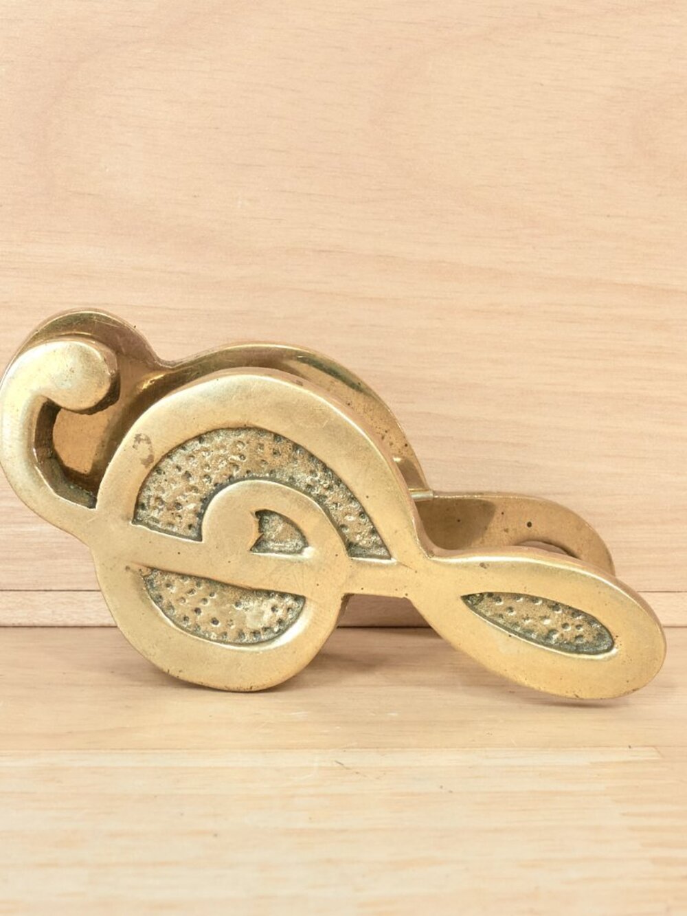 Vintage Brass Treble Clef Musical Note Paper Clip Desk Accessory